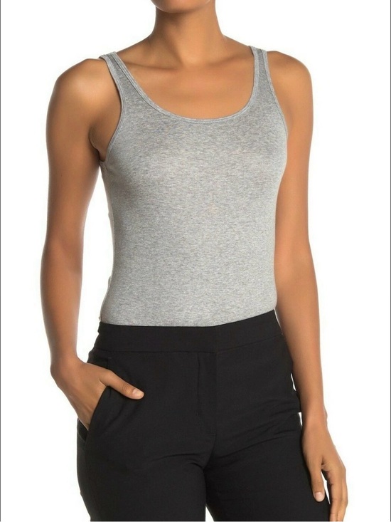 Eileen Fisher Tops - Eileen Fisher Soft Stretch Rib Knit Tank Top | Size Medium | Heather Gray